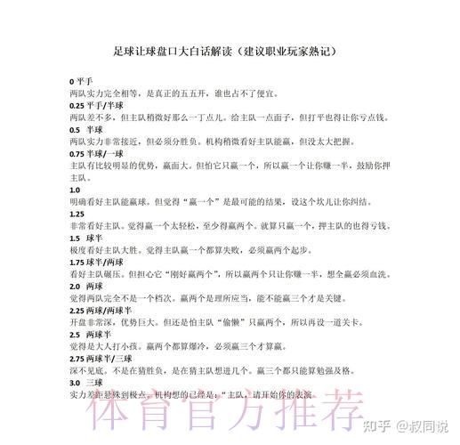 世界杯竞猜指南：让球规则与盘口玩法全面解读